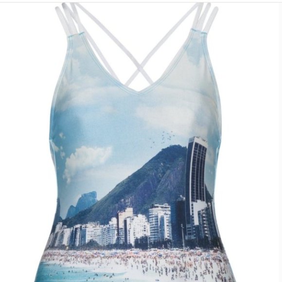 WE ARE HANDSOME One piece Swimsuit in Escape Pattern, size XS - Picture 2 of 5